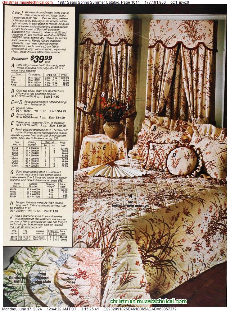 1987 Sears Spring Summer Catalog, Page 1014
