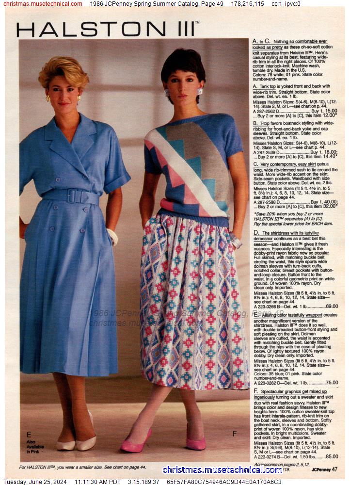 1986 JCPenney Spring Summer Catalog, Page 49
