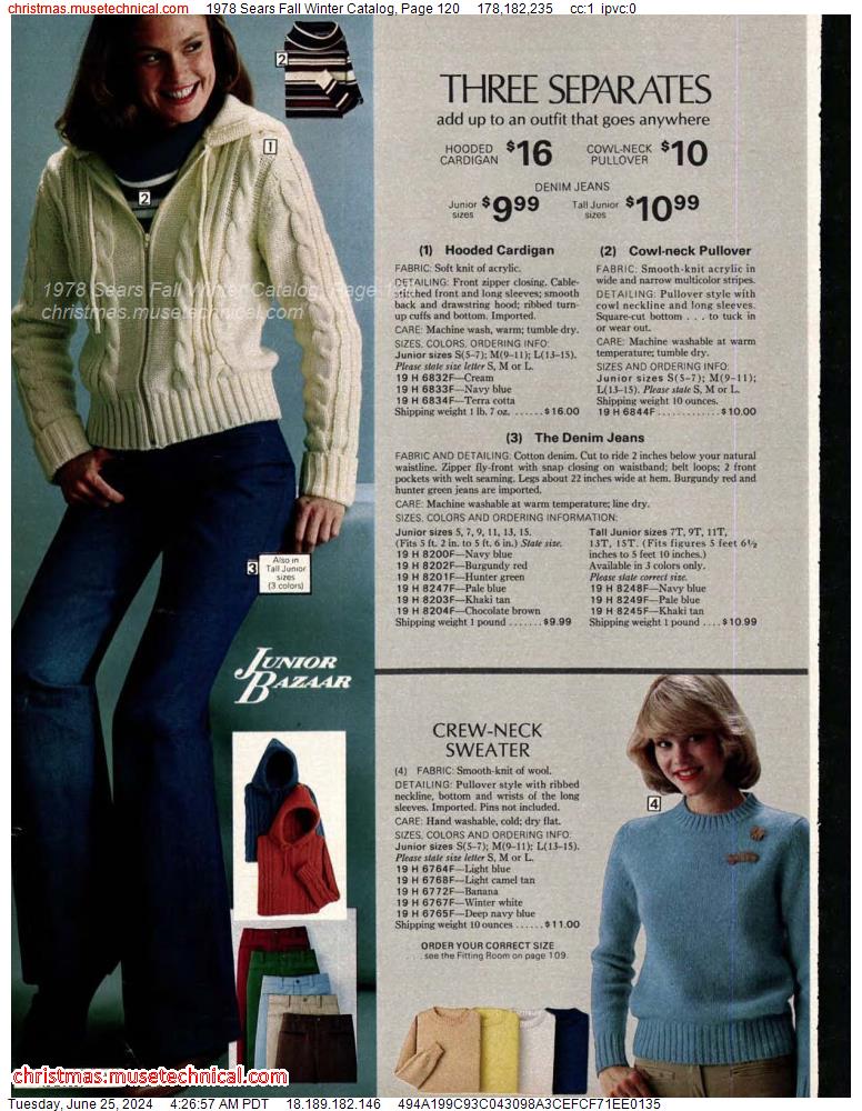 1978 Sears Fall Winter Catalog, Page 120