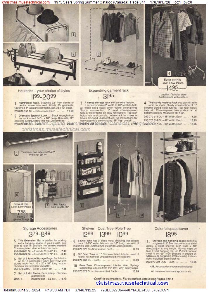 1975 Sears Spring Summer Catalog (Canada), Page 344