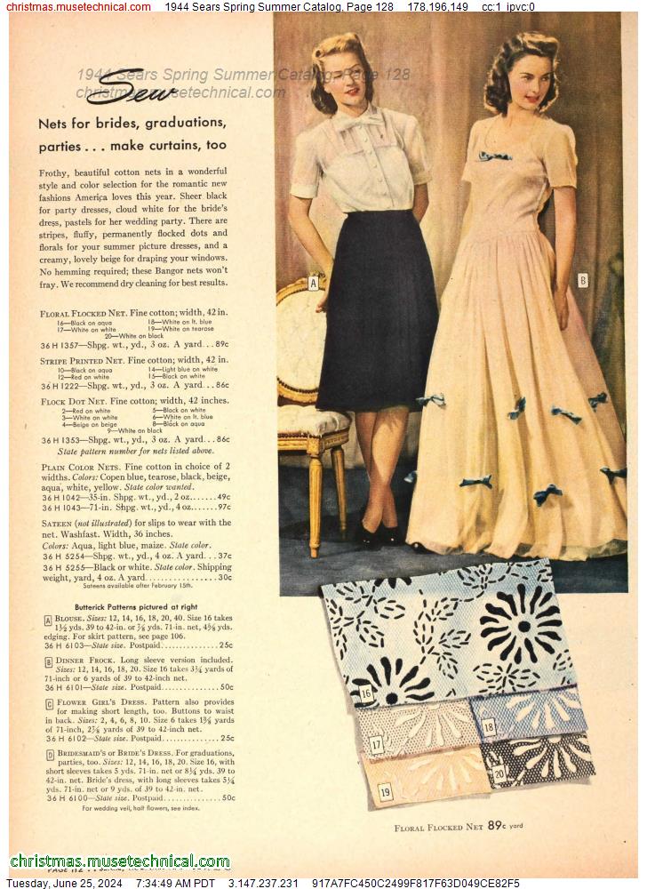 1944 Sears Spring Summer Catalog, Page 128