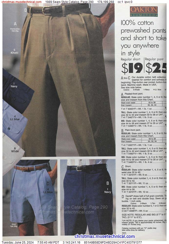 1989 Sears Style Catalog, Page 290