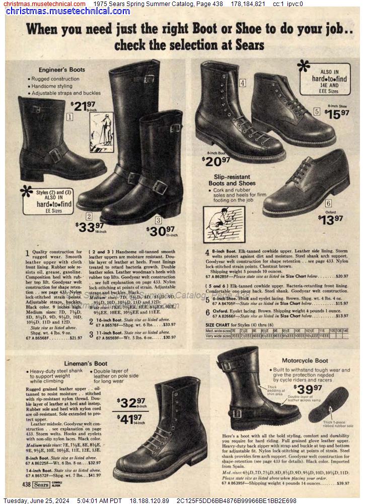 1975 Sears Spring Summer Catalog, Page 438