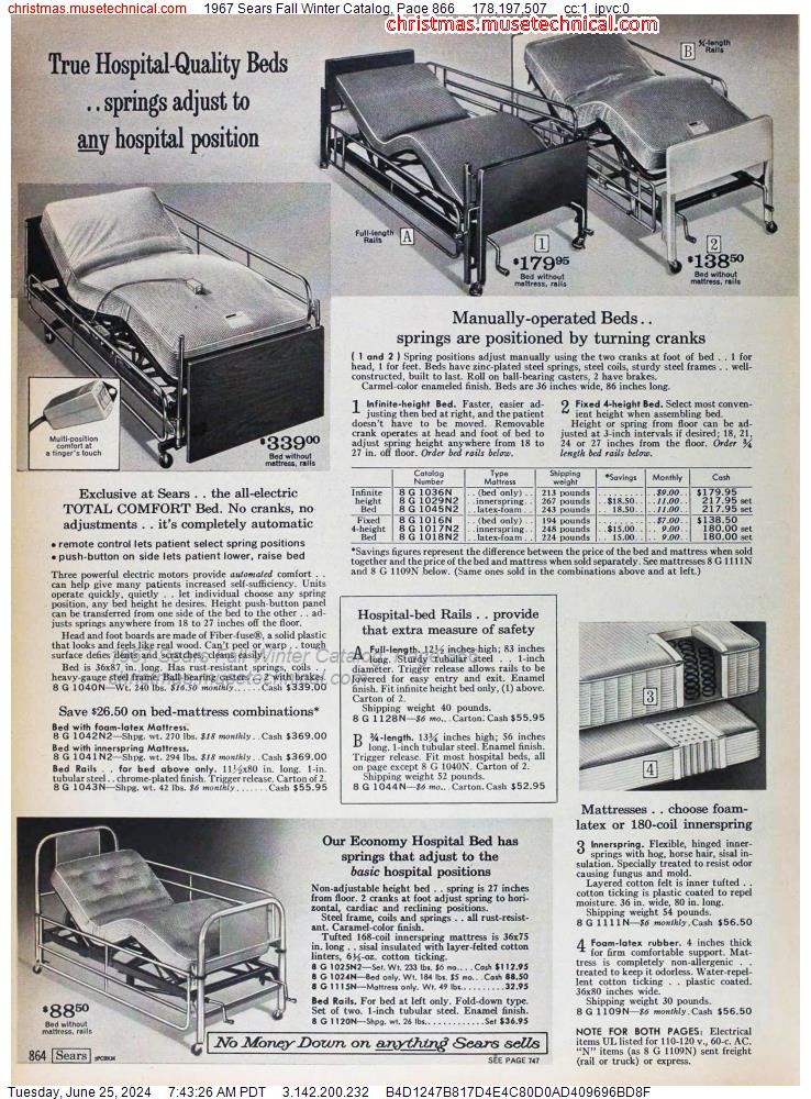 1967 Sears Fall Winter Catalog, Page 866