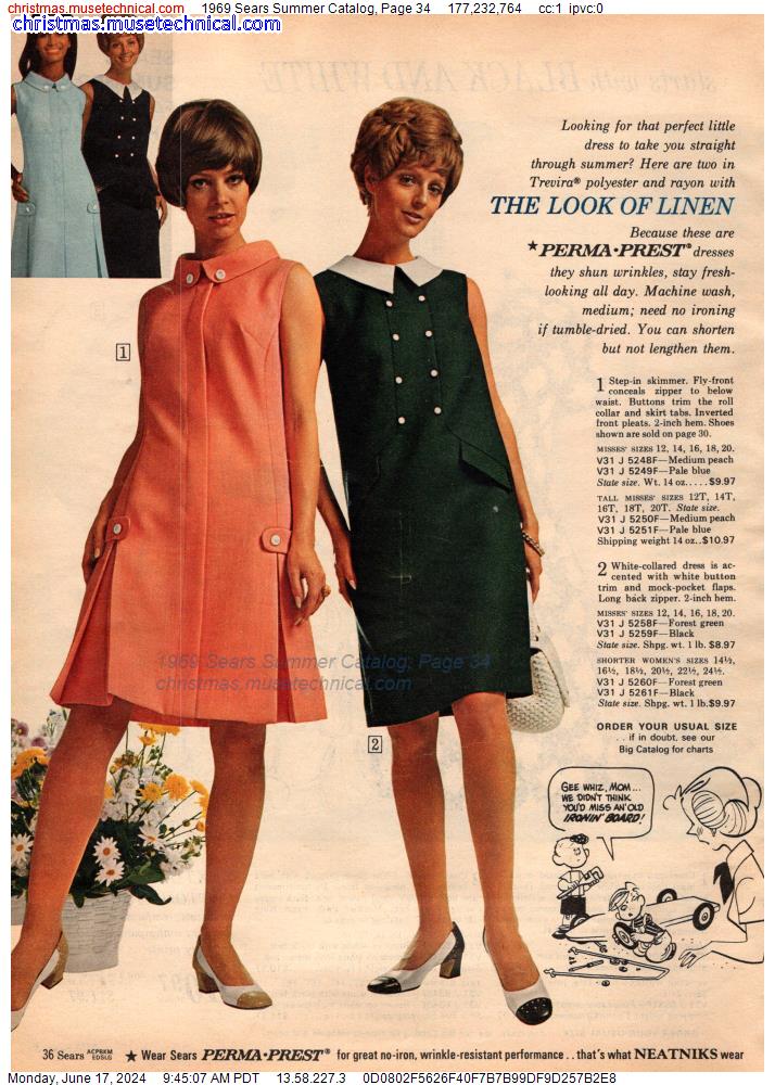 1969 Sears Summer Catalog, Page 34
