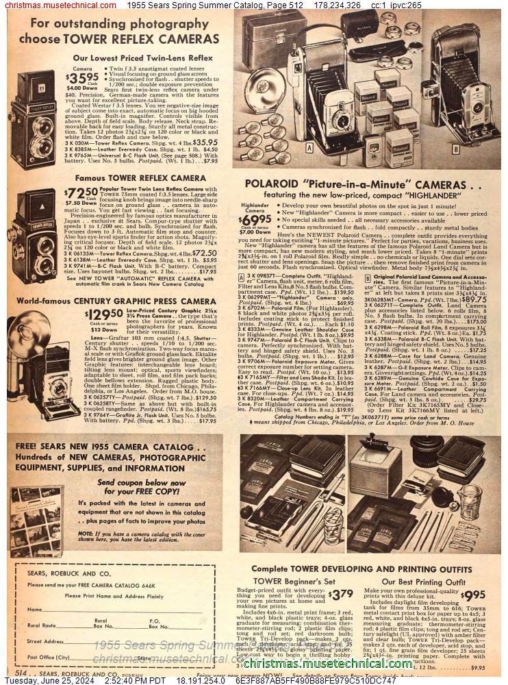 1955 Sears Spring Summer Catalog, Page 512