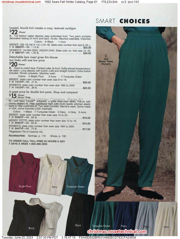 1992 Sears Fall Winter Catalog, Page 81