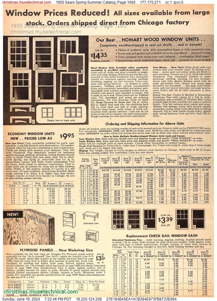 1955 Sears Spring Summer Catalog, Page 1095