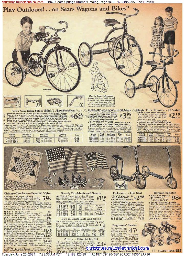 1940 Sears Spring Summer Catalog, Page 949