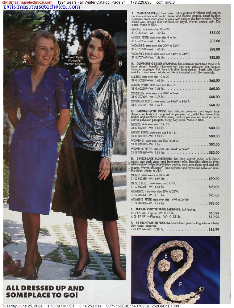 1991 Sears Fall Winter Catalog, Page 94