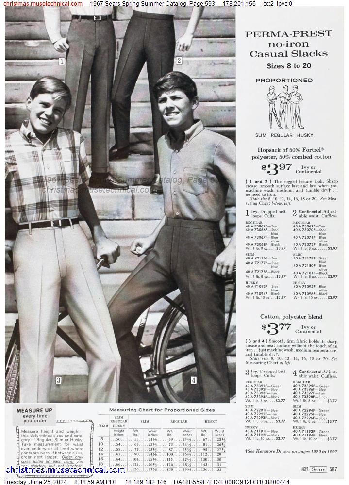 1967 Sears Spring Summer Catalog, Page 593