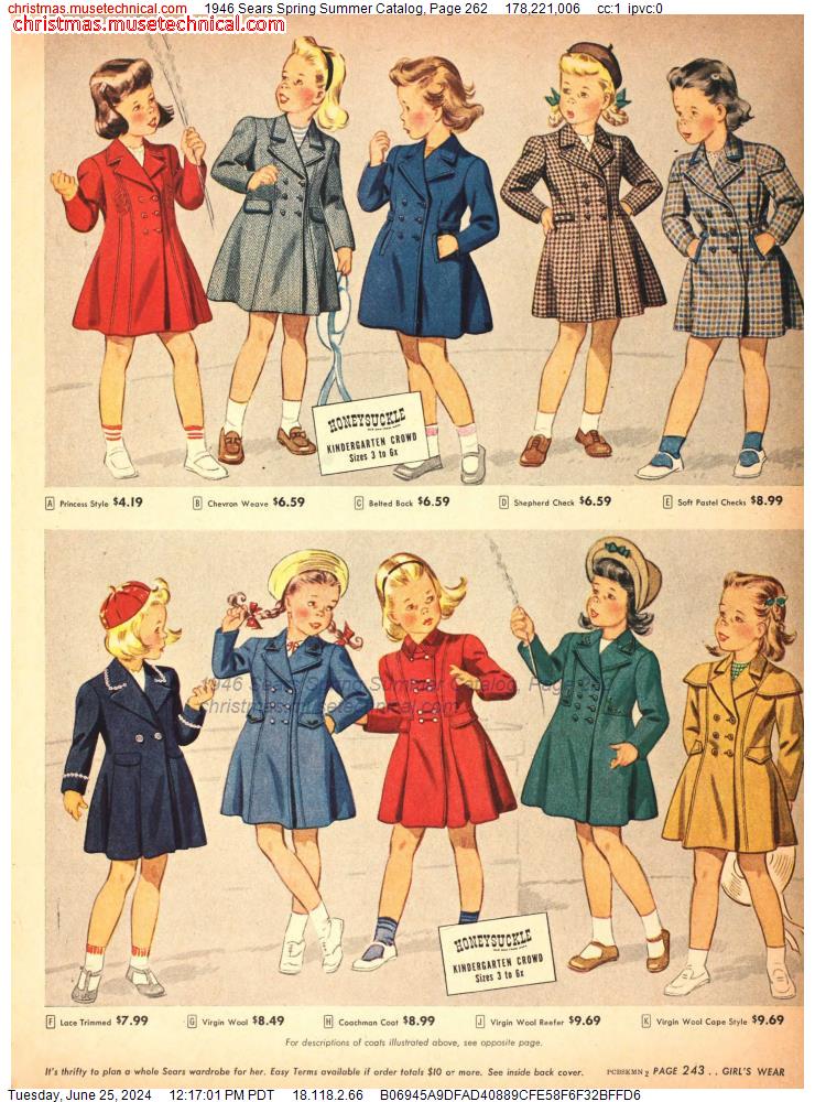 1946 Sears Spring Summer Catalog, Page 262