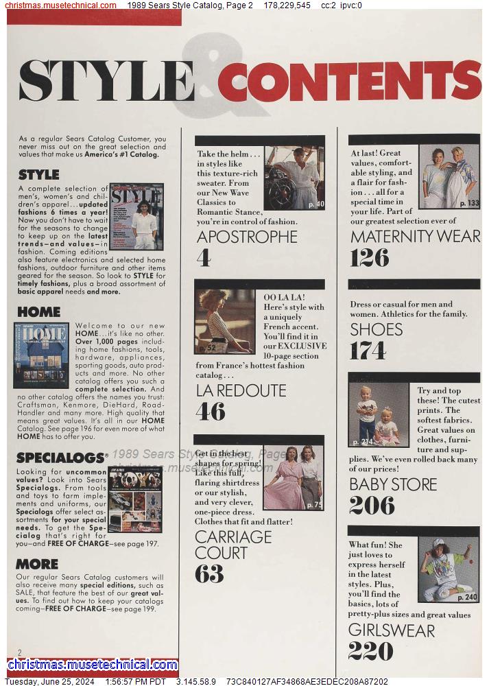 1989 Sears Style Catalog, Page 2