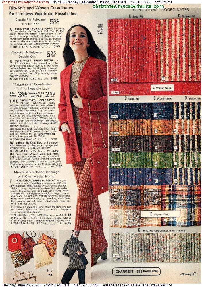 1971 JCPenney Fall Winter Catalog, Page 301