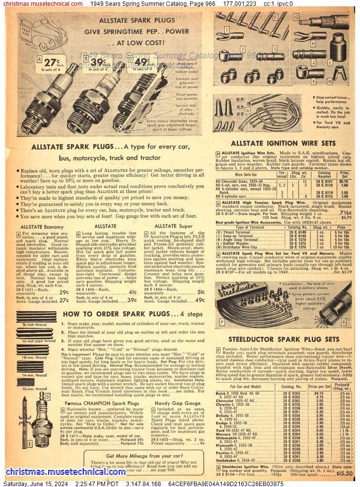 1949 Sears Spring Summer Catalog, Page 966