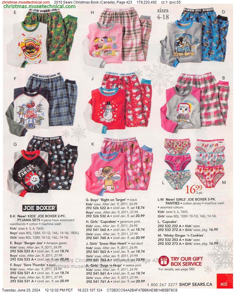 2010 Sears Christmas Book (Canada), Page 423
