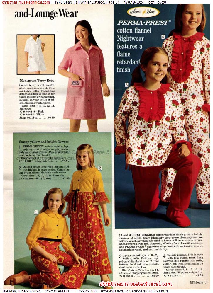 1970 Sears Fall Winter Catalog, Page 51