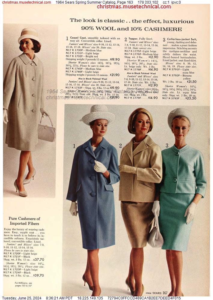 1964 Sears Spring Summer Catalog, Page 163