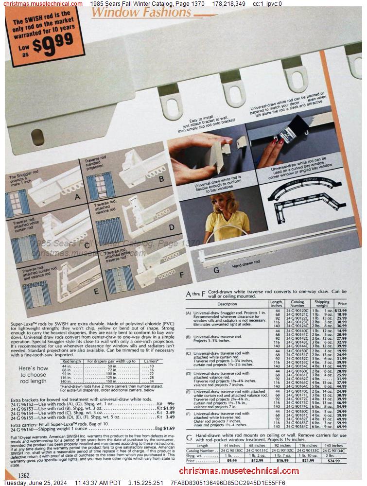 1985 Sears Fall Winter Catalog, Page 1370
