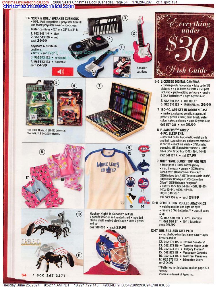 2008 Sears Christmas Book (Canada), Page 54