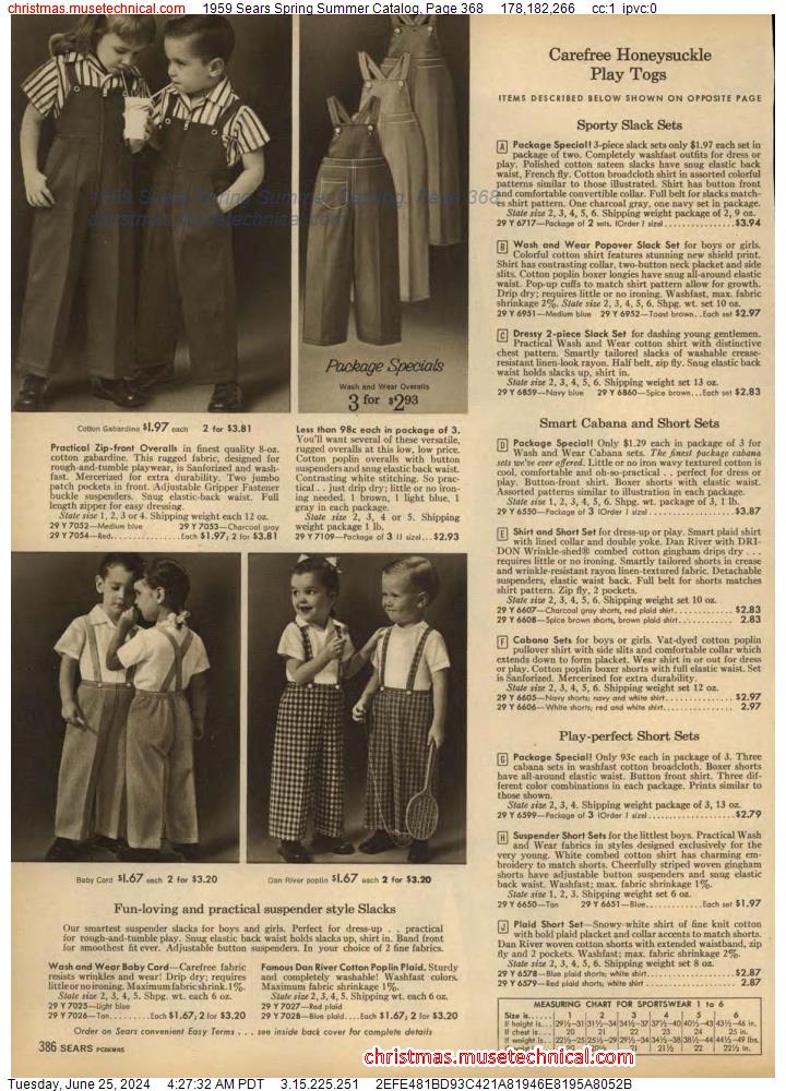 1959 Sears Spring Summer Catalog, Page 368