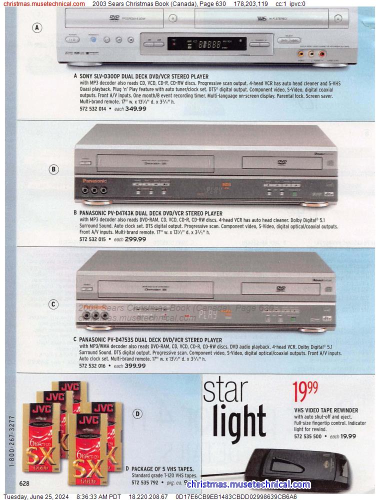 2003 Sears Christmas Book (Canada), Page 630