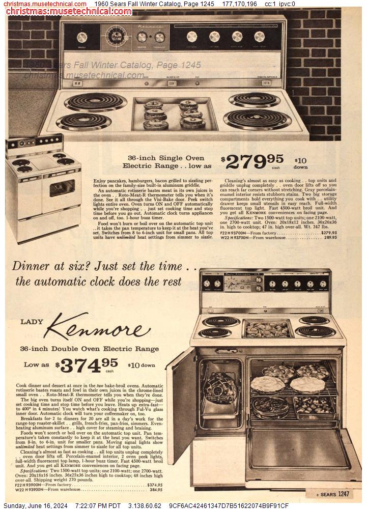 1960 Sears Fall Winter Catalog, Page 1245