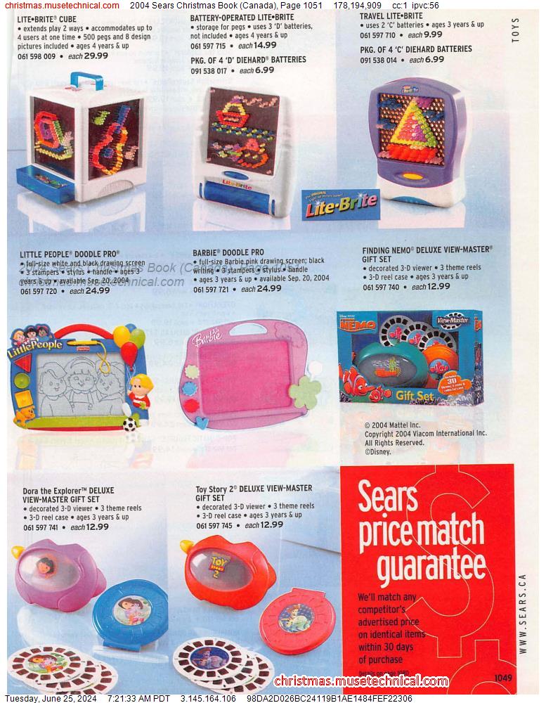 2004 Sears Christmas Book (Canada), Page 1051