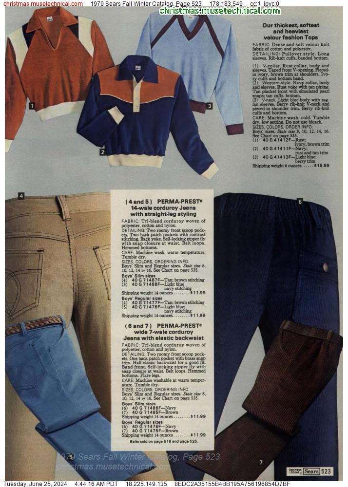 1979 Sears Fall Winter Catalog, Page 523