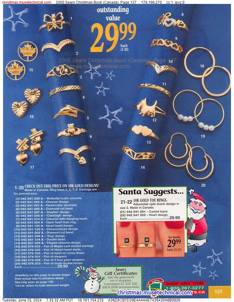 2000 Sears Christmas Book (Canada), Page 137