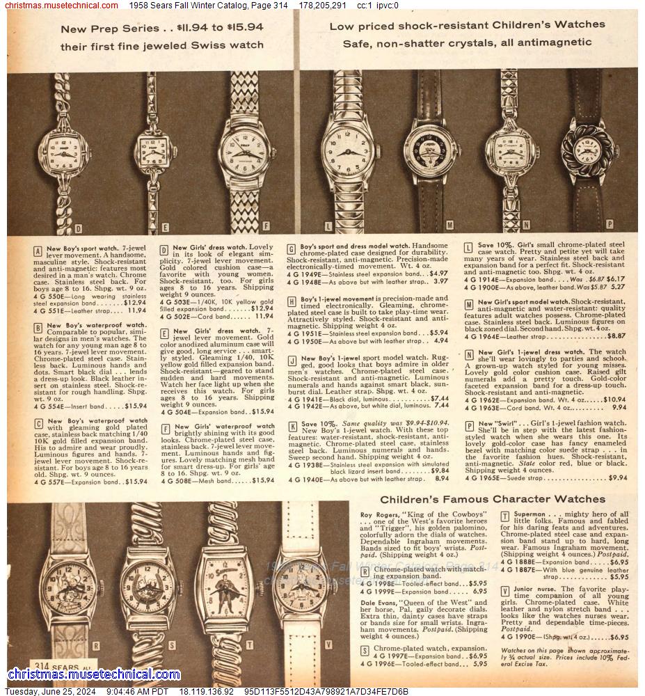 1958 Sears Fall Winter Catalog, Page 314