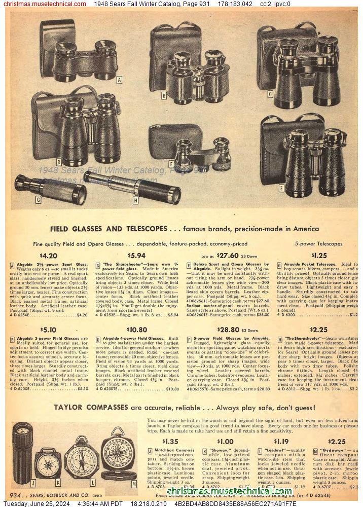 1948 Sears Fall Winter Catalog, Page 931