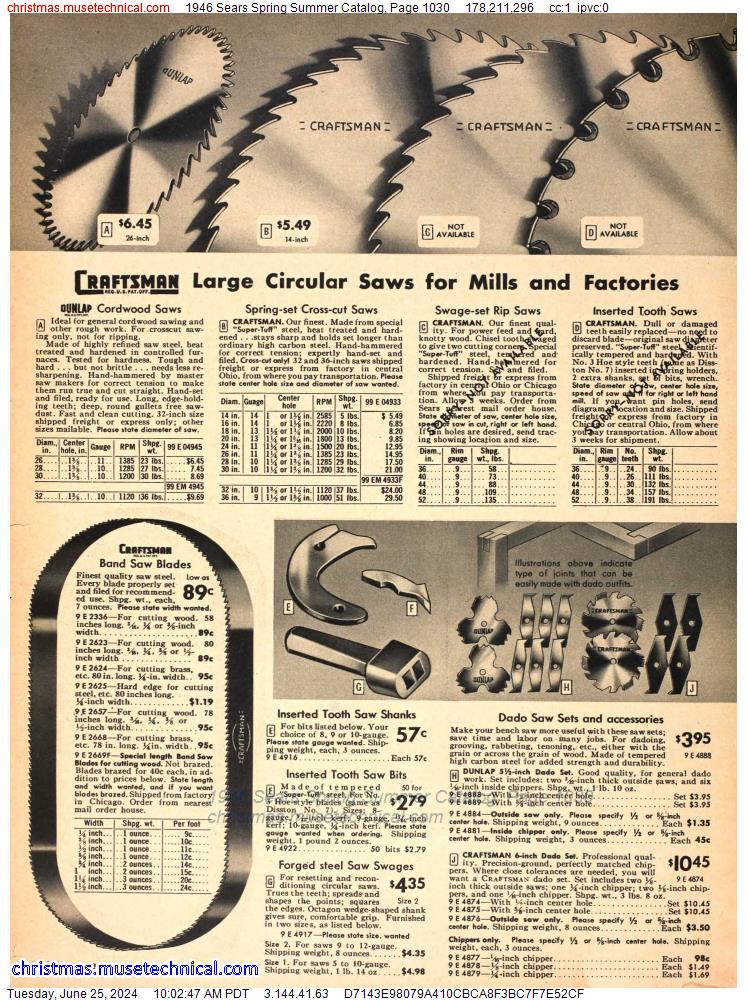 1946 Sears Spring Summer Catalog, Page 1030
