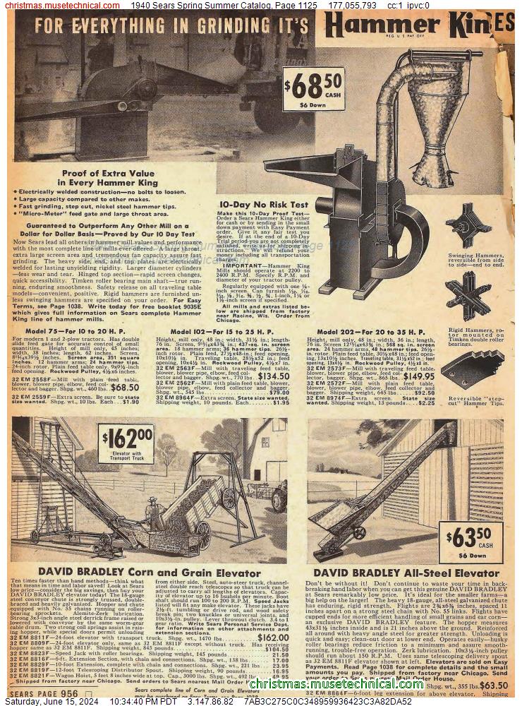 1940 Sears Spring Summer Catalog, Page 1125