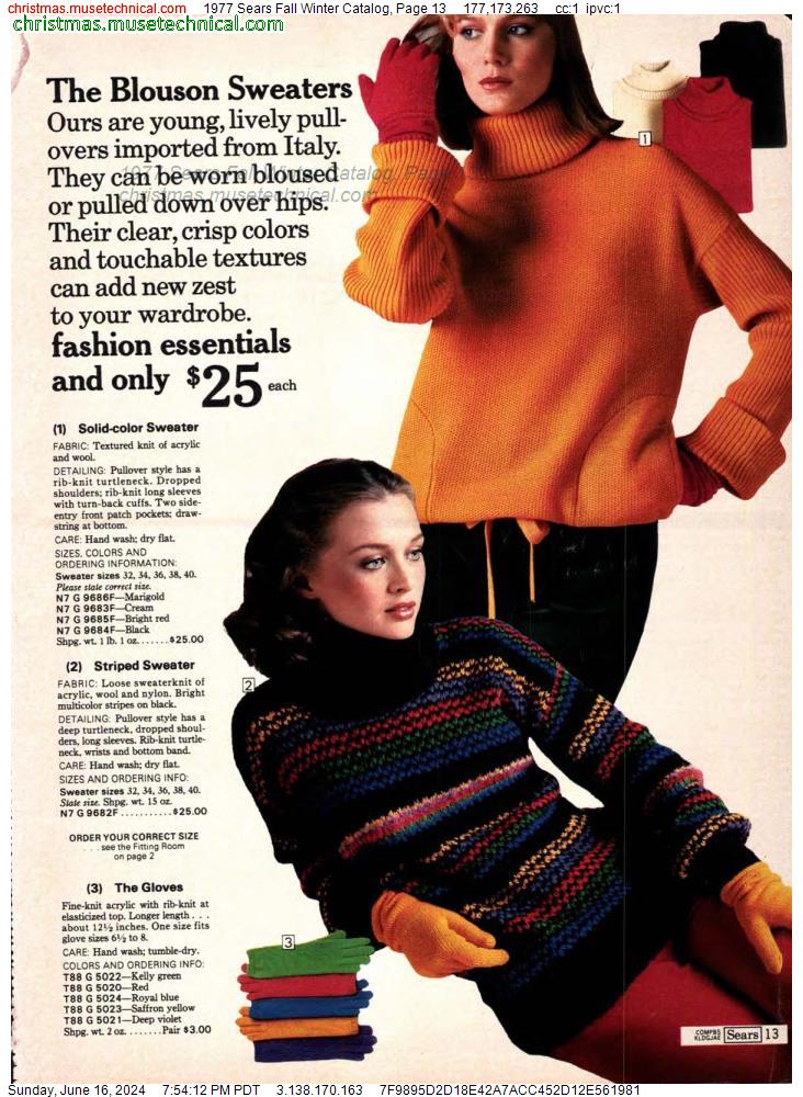 1977 Sears Fall Winter Catalog, Page 13