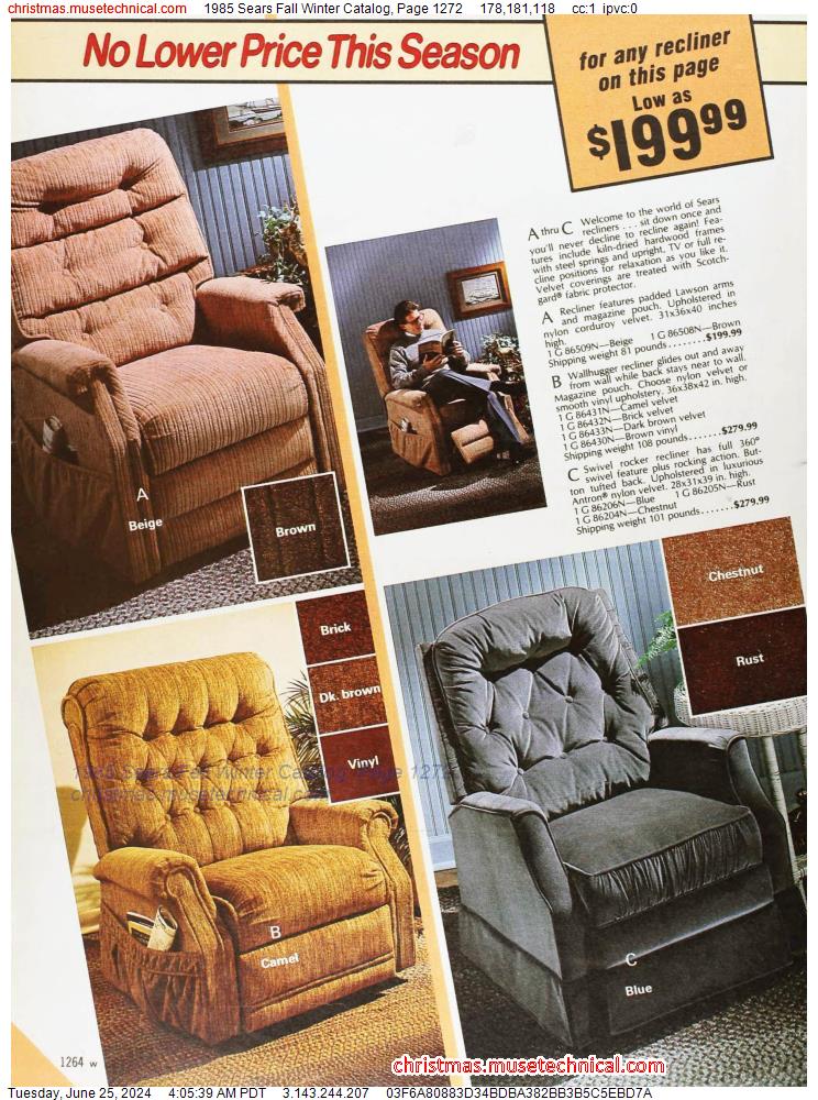 1985 Sears Fall Winter Catalog, Page 1272