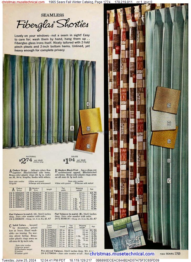 1965 Sears Fall Winter Catalog, Page 1774