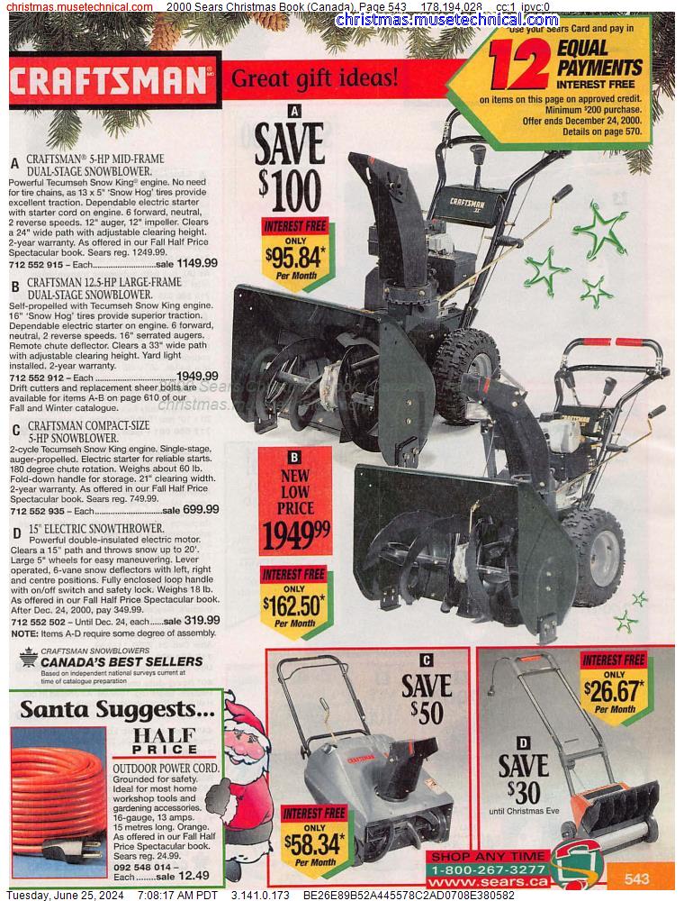 2000 Sears Christmas Book (Canada), Page 543