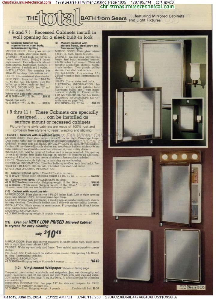 1979 Sears Fall Winter Catalog, Page 1035