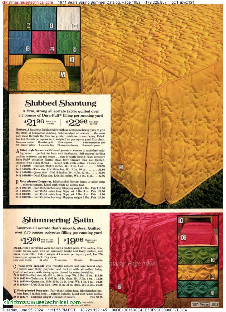 1971 Sears Spring Summer Catalog, Page 1053