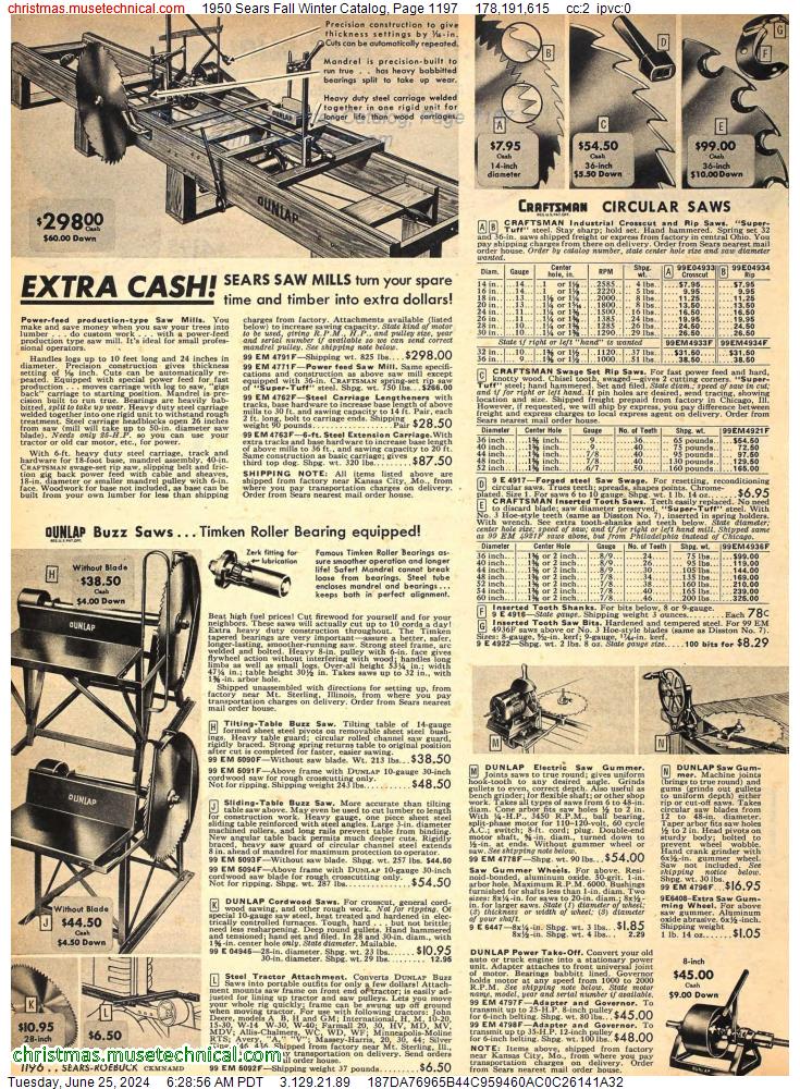 1950 Sears Fall Winter Catalog, Page 1197