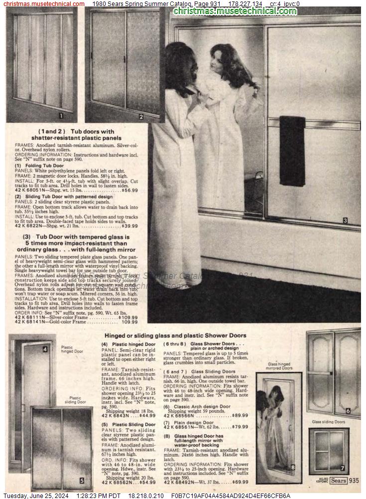 1980 Sears Spring Summer Catalog, Page 931