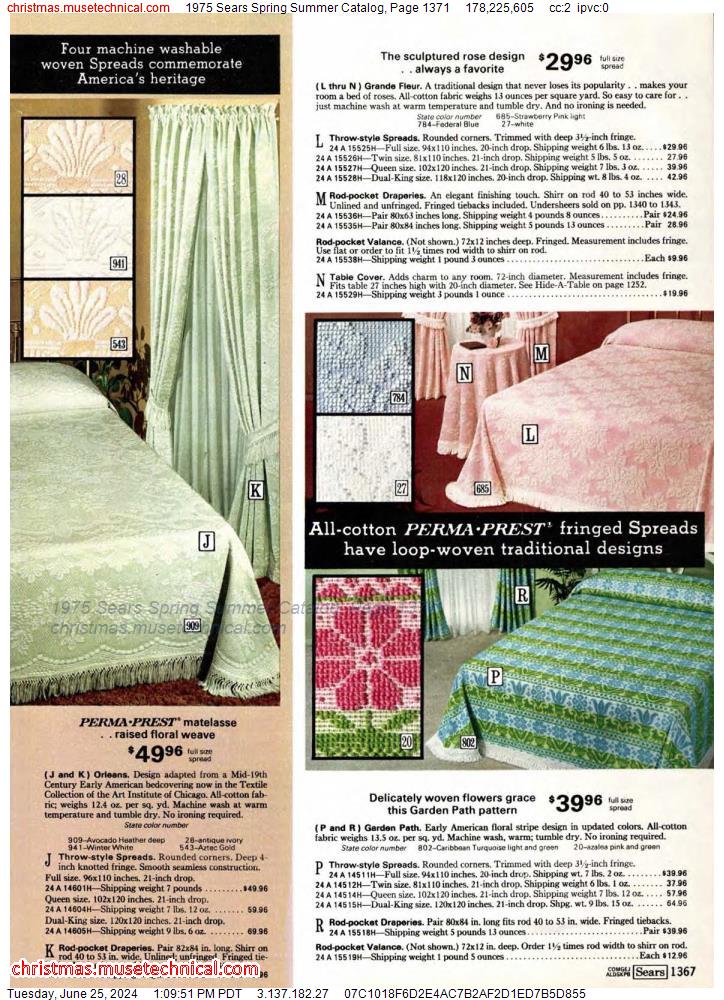 1975 Sears Spring Summer Catalog, Page 1371