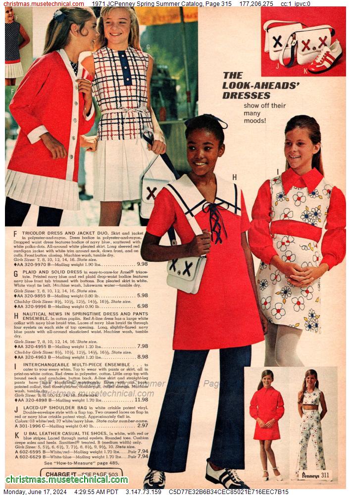 1971 JCPenney Spring Summer Catalog, Page 315