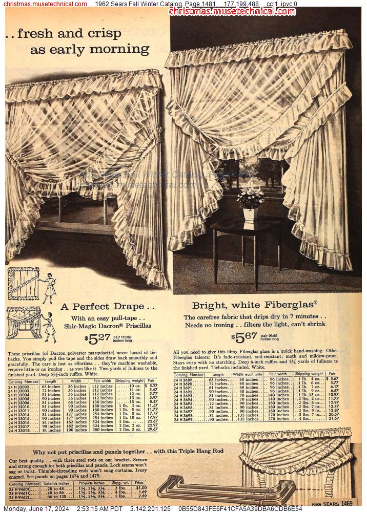 1962 Sears Fall Winter Catalog, Page 1481