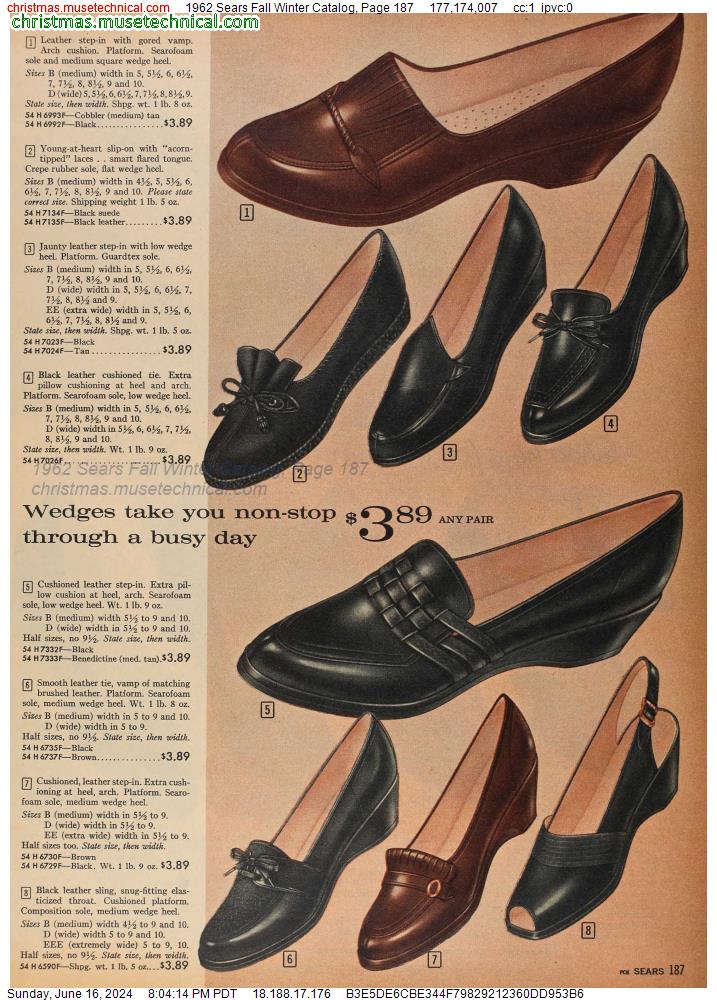 1962 Sears Fall Winter Catalog, Page 187