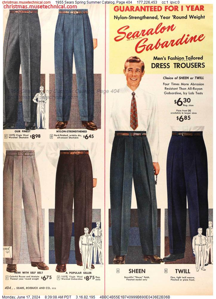 1955 Sears Spring Summer Catalog, Page 404