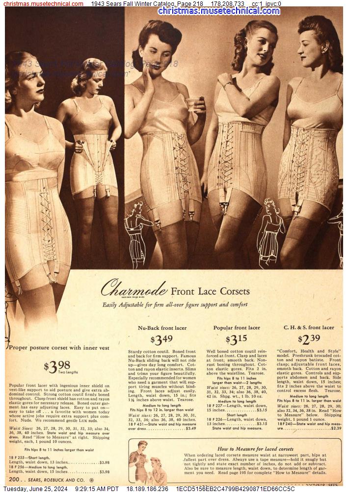 1943 Sears Fall Winter Catalog, Page 218