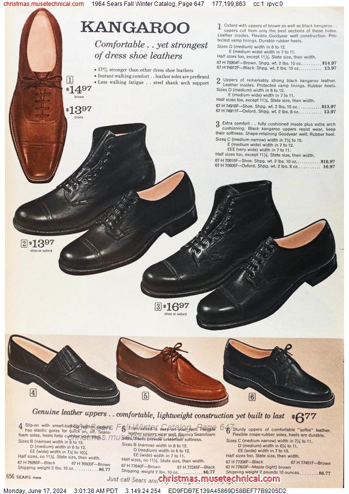 1964 Sears Fall Winter Catalog, Page 647