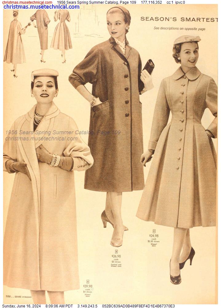 1956 Sears Spring Summer Catalog, Page 109